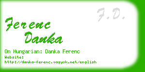 ferenc danka business card